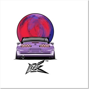 toyota supra a80 lowered purple Posters and Art